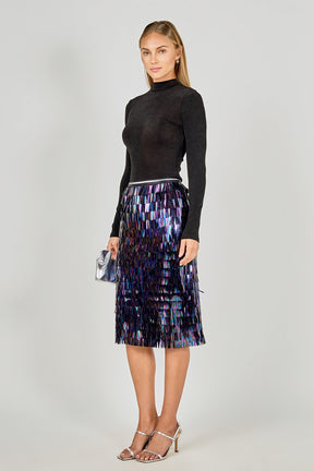 ENDLESS ROSE - Sequin Midi Skirt - SKIRTS available at Objectrare