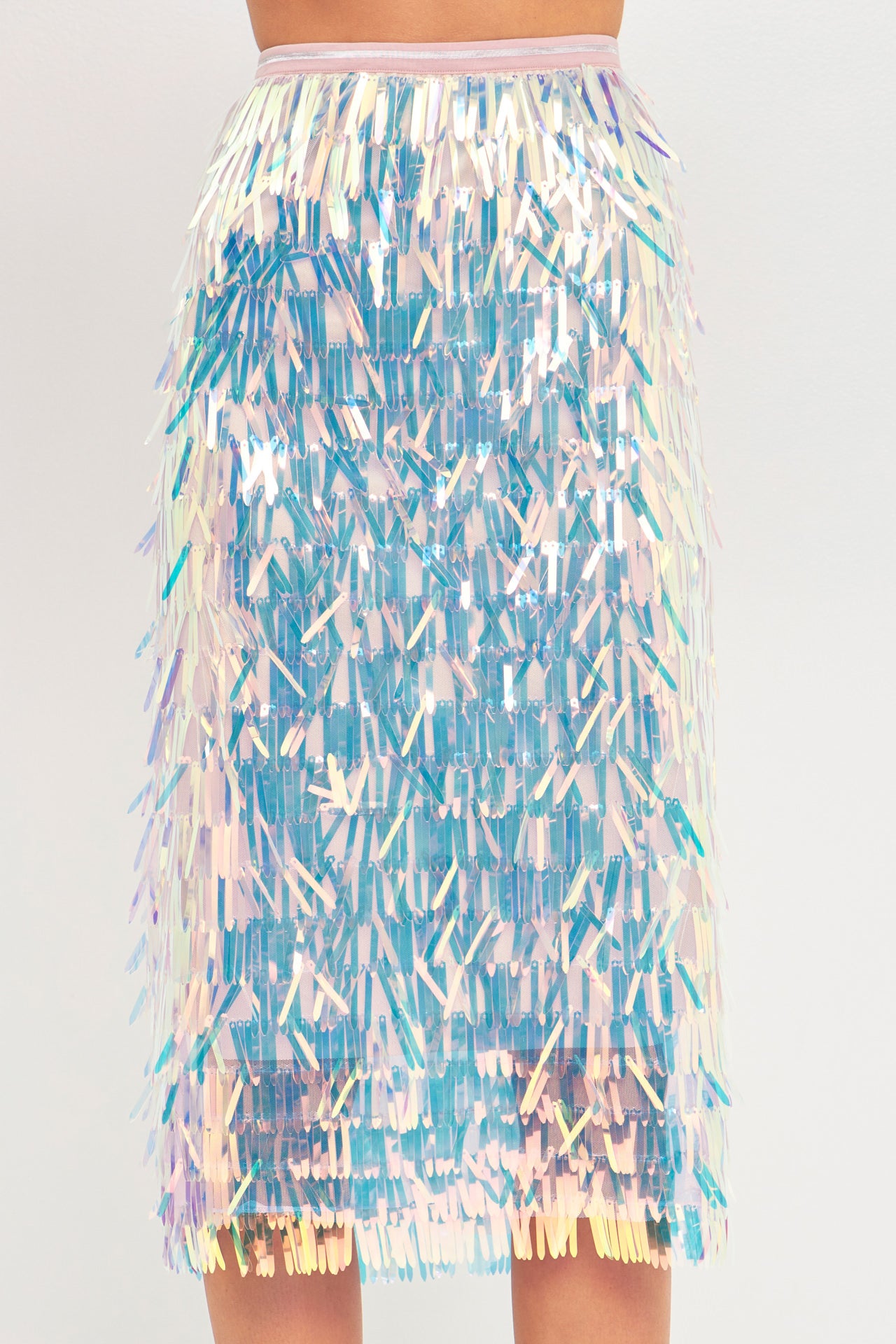 ENDLESS ROSE - Sequin Midi Skirt - SKIRTS available at Objectrare