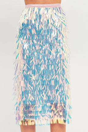 ENDLESS ROSE - Sequin Midi Skirt - SKIRTS available at Objectrare