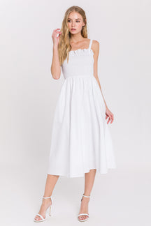 ENGLISH FACTORY - Poplin Flare Dress - DRESSES available at Objectrare