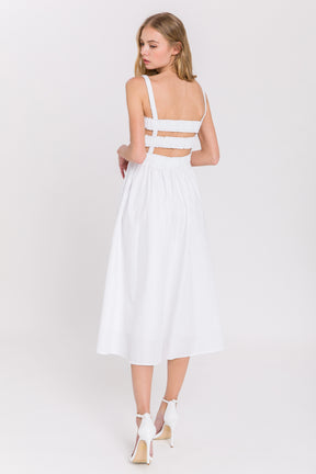 ENGLISH FACTORY - Poplin Flare Dress - DRESSES available at Objectrare