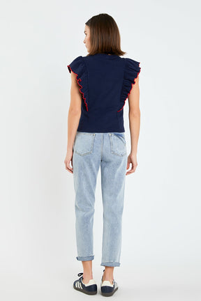 ENGLISH FACTORY - English Factory - Destroyed Mom Jeans - JEANS available at Objectrare