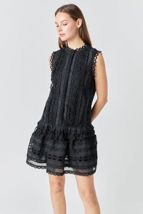 ENDLESS ROSE - Crochet Mini Dress - DRESSES available at Objectrare