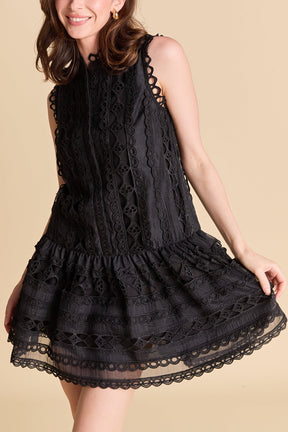 ENDLESS ROSE - Crochet Mini Dress - DRESSES available at Objectrare
