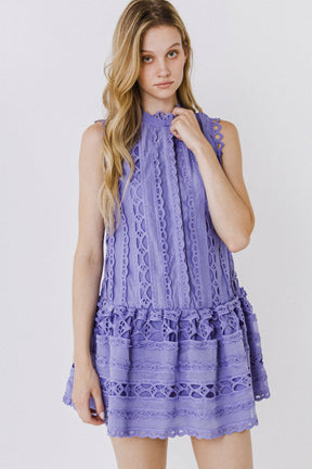 ENDLESS ROSE - Crochet Mini Dress - DRESSES available at Objectrare