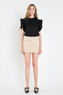 ENGLISH FACTORY - Ruffle Sleeve Top - TOPS available at Objectrare