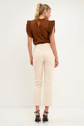 ENGLISH FACTORY - Ruffle Sleeve Top - Final Sale - TOPS available at Objectrare