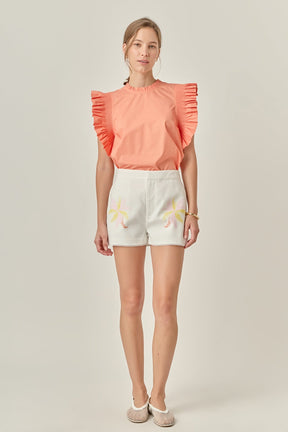 Ruffle Sleeve Top