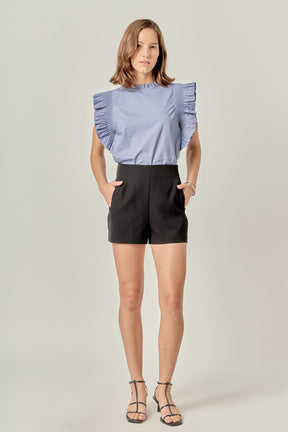 ENGLISH FACTORY - Ruffle Sleeve Top - TOPS available at Objectrare