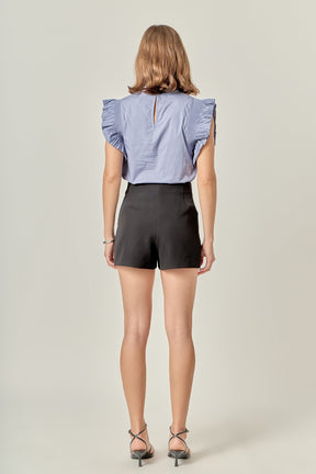 ENGLISH FACTORY - Ruffle Sleeve Top - TOPS available at Objectrare
