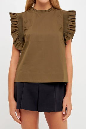 ENGLISH FACTORY - Ruffle Sleeve Top - Final Sale - TOPS available at Objectrare