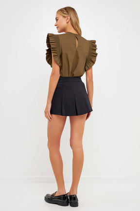 ENGLISH FACTORY - Ruffle Sleeve Top - Sale - TOPS available at Objectrare