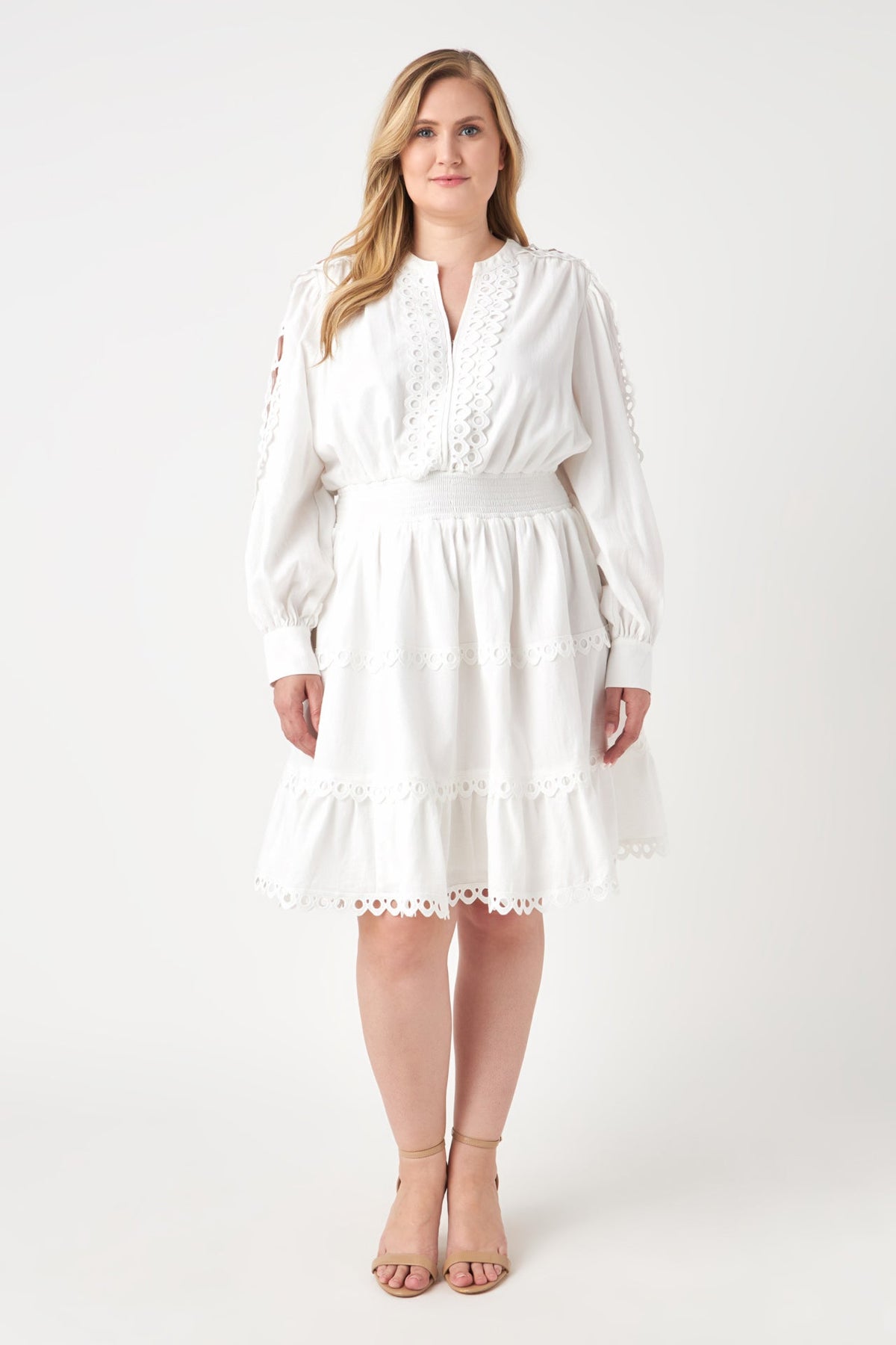 ENDLESS ROSE - Lace Trim Mini Dress - DRESSES available at Objectrare