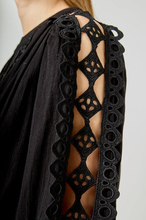 ENDLESS ROSE - Lace Trim Mini Dress - DRESSES available at Objectrare