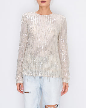 Fuzzy Sequin Top