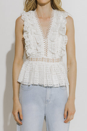 ENDLESS ROSE - Endless Rose - Lace Peplum Top - TOPS available at Objectrare