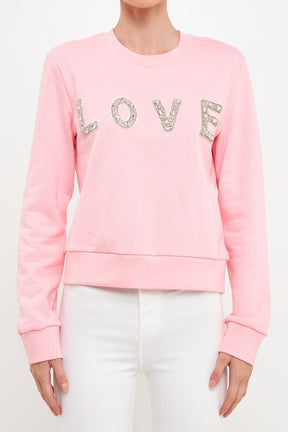 ENDLESS ROSE - Endless Rose - Crystal Love Sweatshirt - SWEATERS & KNITS available at Objectrare