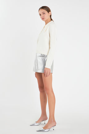 ENGLISH FACTORY - Collared Sweater - SWEATERS & KNITS available at Objectrare