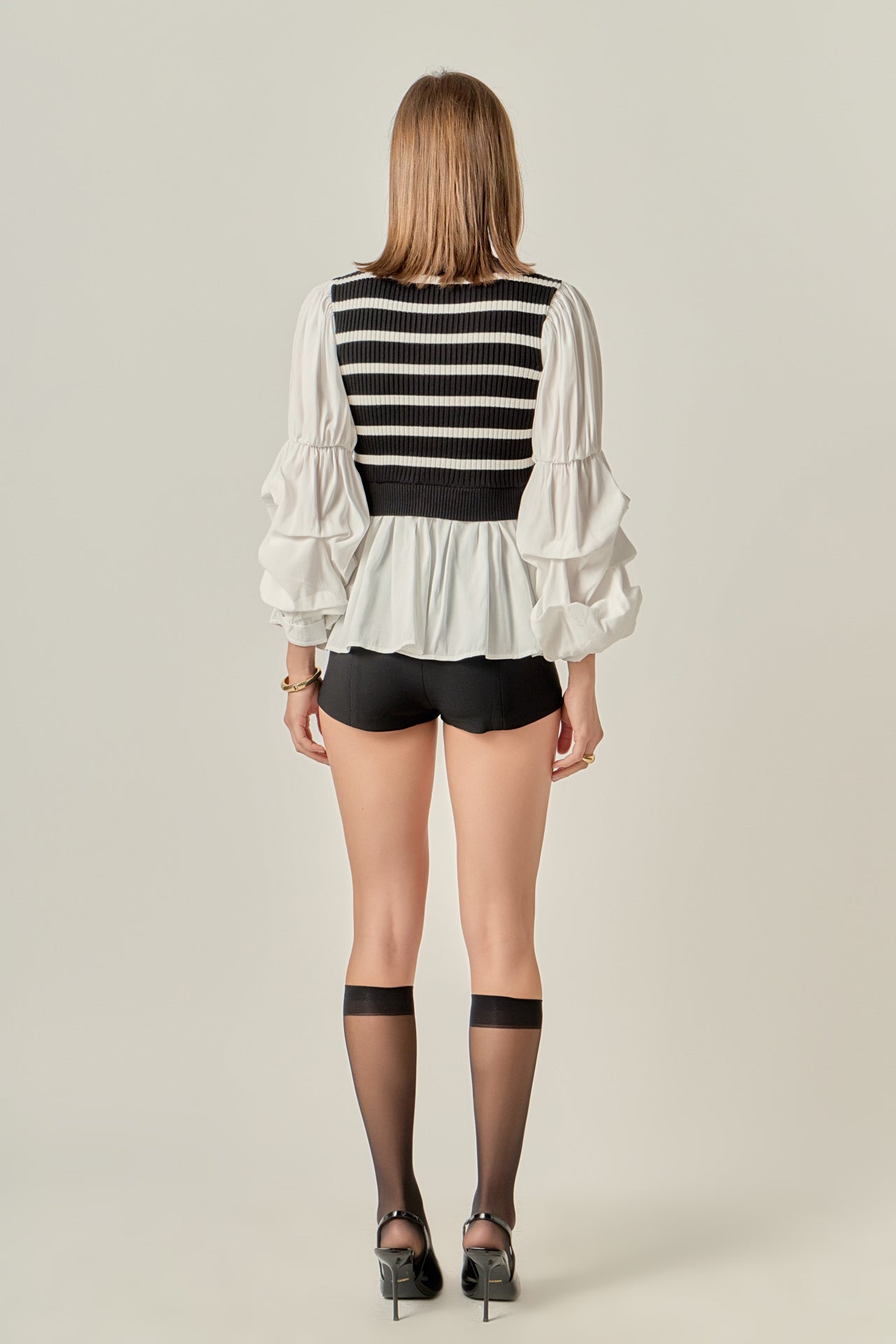 ENGLISH FACTORY - Mixed Media Top - SWEATERS & KNITS available at Objectrare