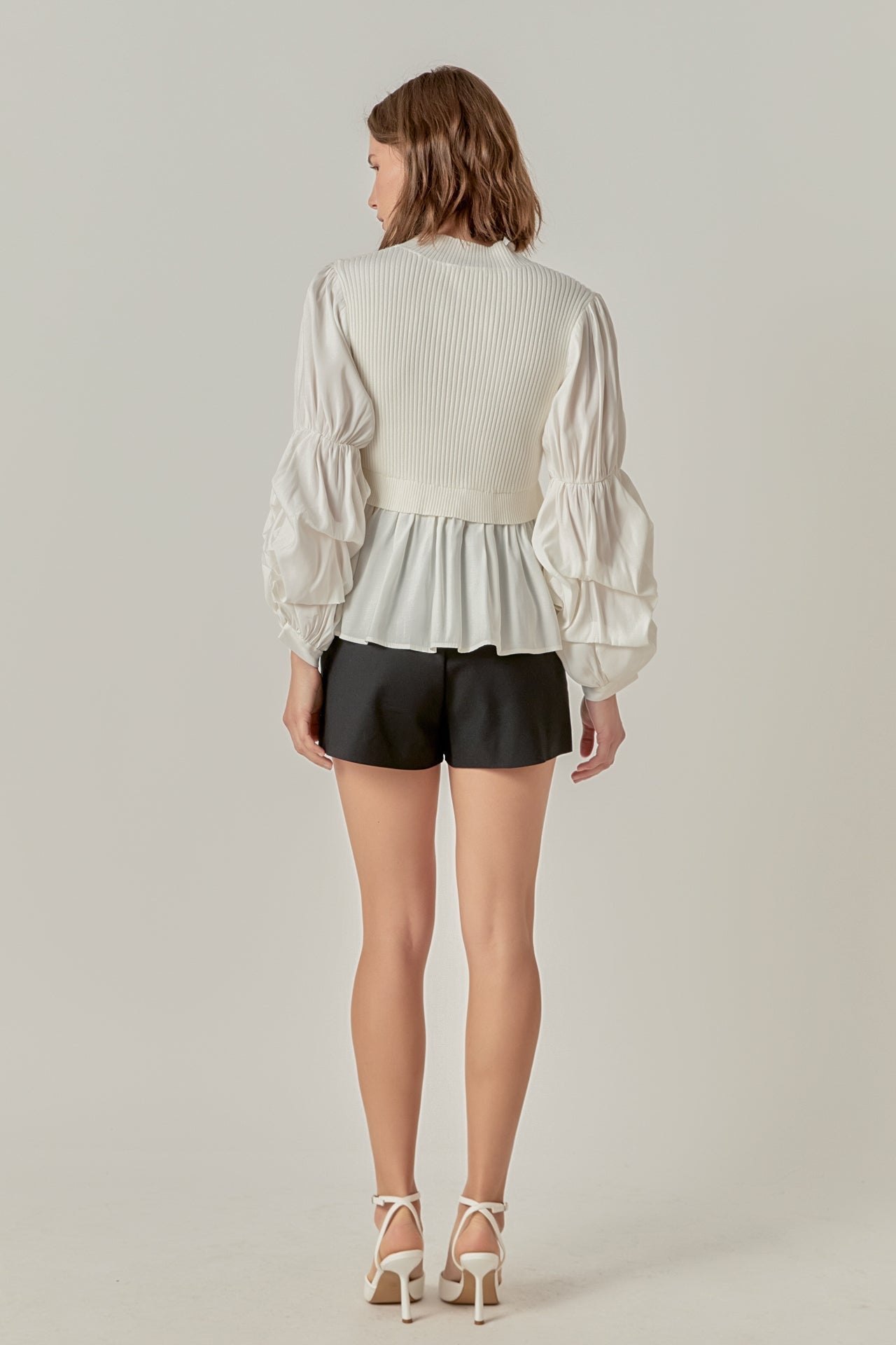 ENGLISH FACTORY - Mixed Media Top - SWEATERS & KNITS available at Objectrare