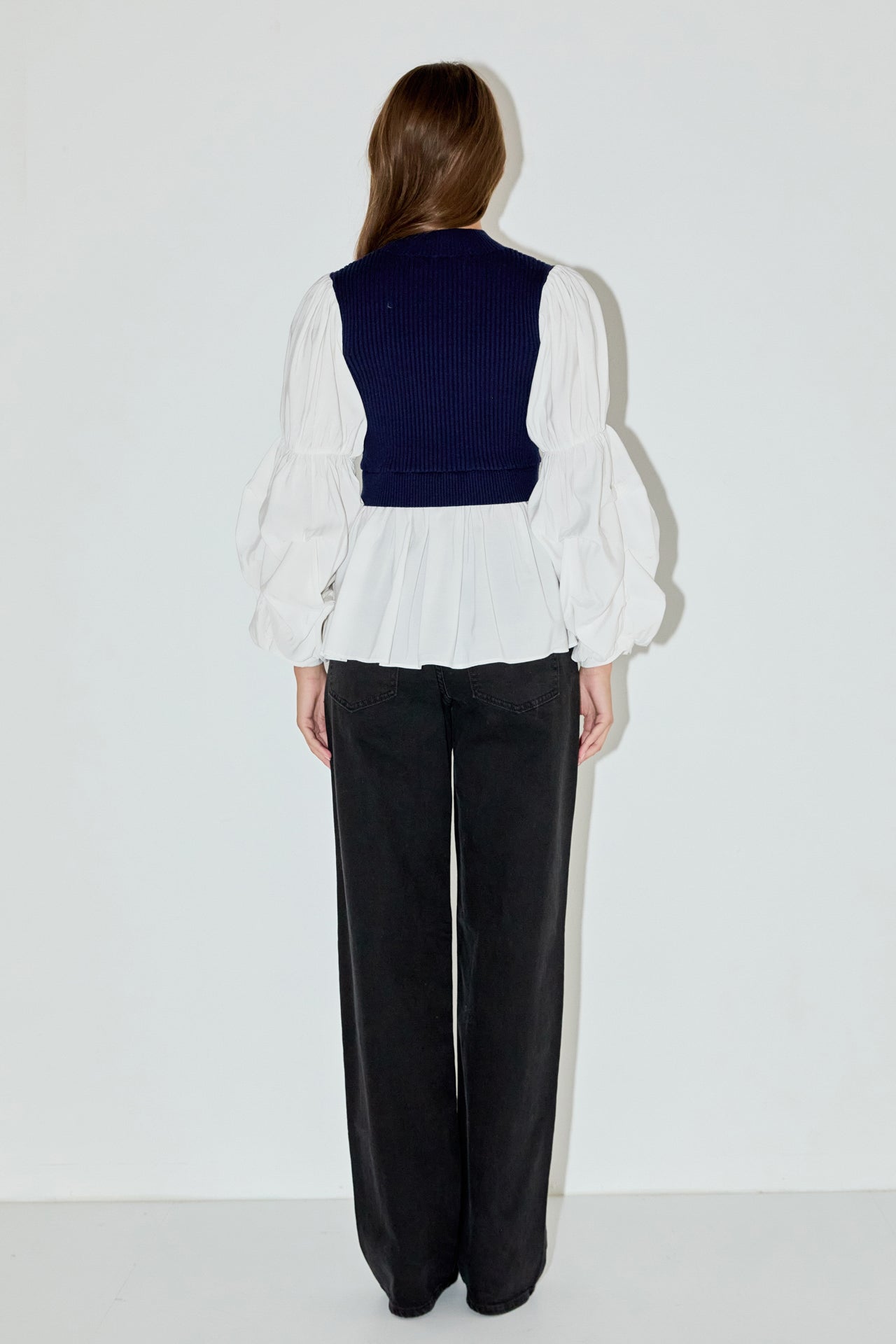 ENGLISH FACTORY - Mixed Media Top - SWEATERS & KNITS available at Objectrare
