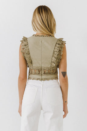 ENDLESS ROSE - Crochet Lace Crop Top - TOPS available at Objectrare