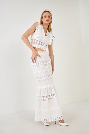 ENDLESS ROSE - Endless Rose - Lace Trim Maxi Skirt - SKIRTS available at Objectrare