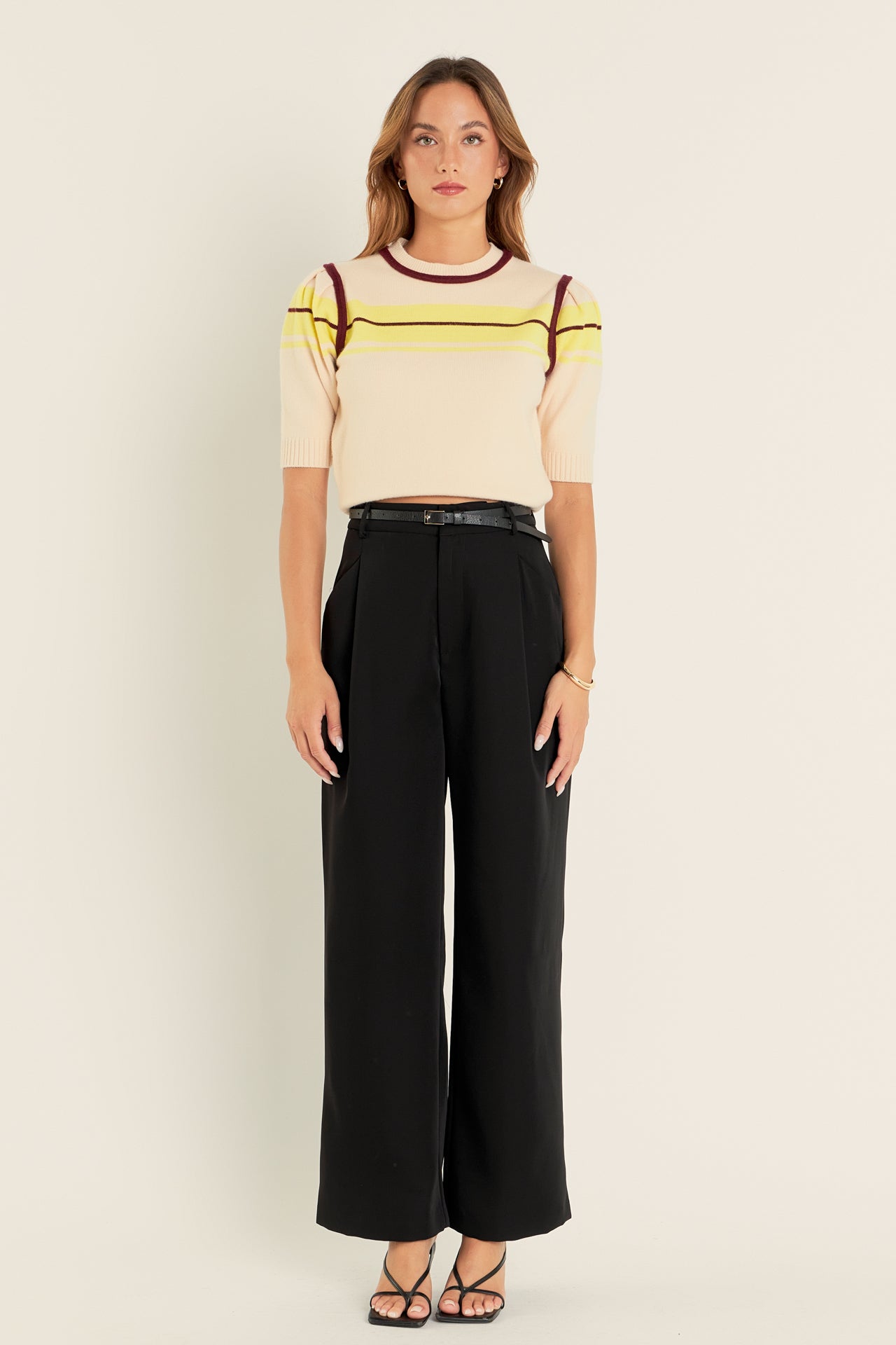 ENGLISH FACTORY - Women Knit Contrast Shirt - TOPS available at Objectrare