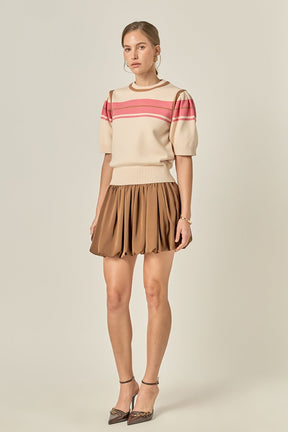 ENGLISH FACTORY - Women Knit Contrast Shirt - TOPS available at Objectrare