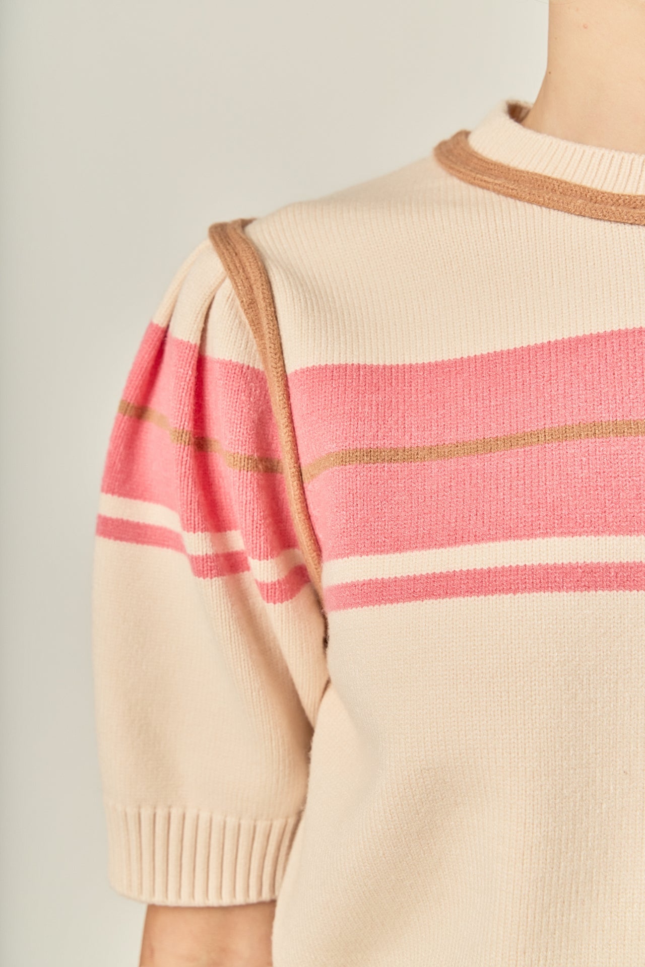 ENGLISH FACTORY - Women Knit Contrast Shirt - TOPS available at Objectrare