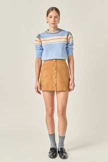 ENGLISH FACTORY - Women Knit Contrast Shirt - TOPS available at Objectrare