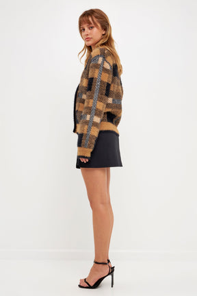 ENGLISH FACTORY - Plaid Cardigan - SWEATERS & KNITS available at Objectrare