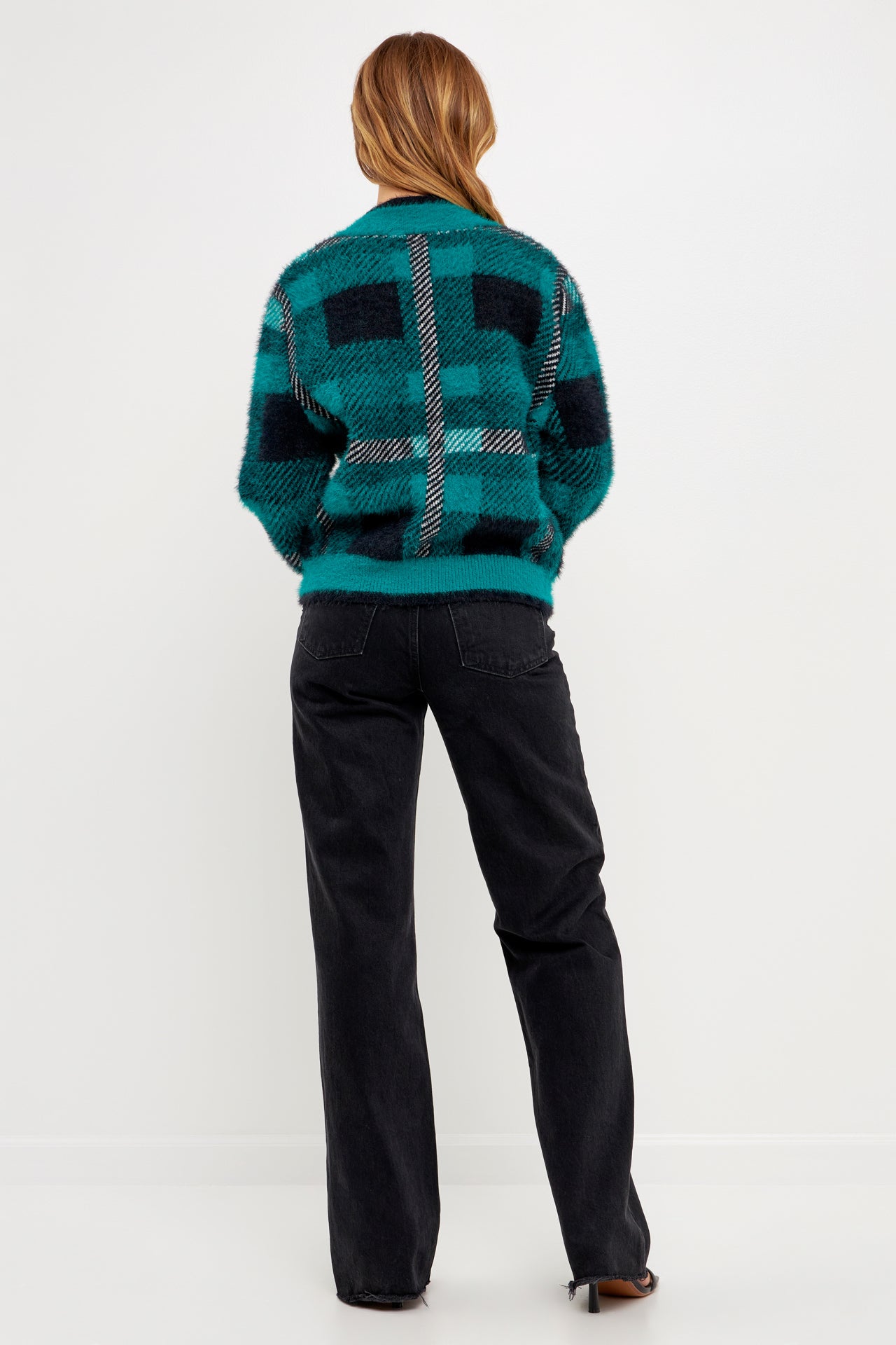 ENGLISH FACTORY - English Factory - Check Plaid Cardigan Sweater - SWEATERS & KNITS available at Objectrare