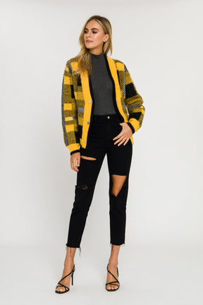 ENGLISH FACTORY - Plaid Cardigan - SWEATERS & KNITS available at Objectrare