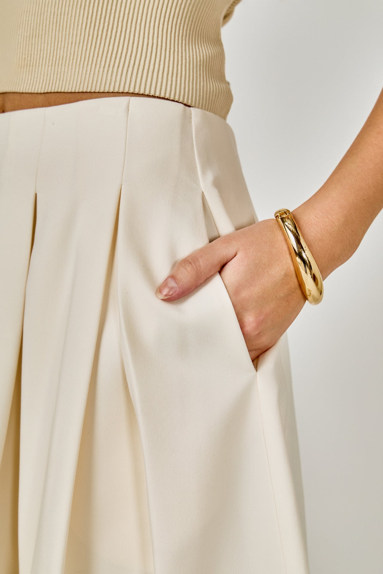 ENDLESS ROSE - Pleated Midi Skirt - SKIRTS available at Objectrare