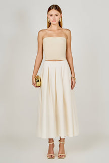 ENDLESS ROSE - Pleated Midi Skirt - SKIRTS available at Objectrare