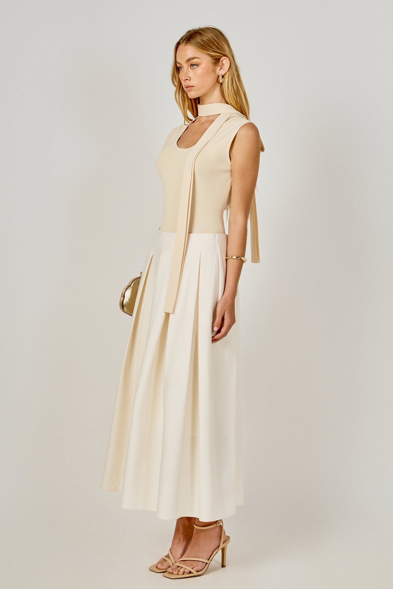 ENDLESS ROSE - Pleated Midi Skirt - SKIRTS available at Objectrare