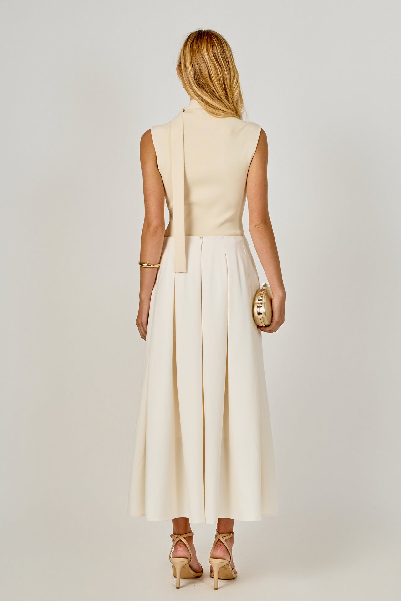 ENDLESS ROSE - Pleated Midi Skirt - SKIRTS available at Objectrare