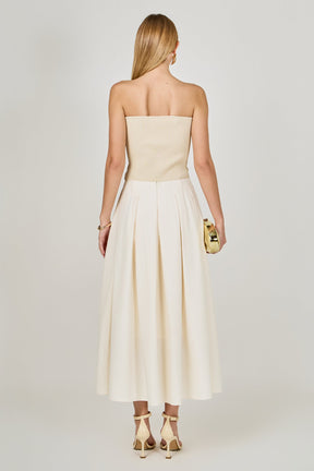 ENDLESS ROSE - Pleated Midi Skirt - SKIRTS available at Objectrare