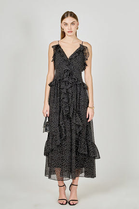 ENDLESS ROSE - Polka Dot Ruffle Dress - DRESSES available at Objectrare