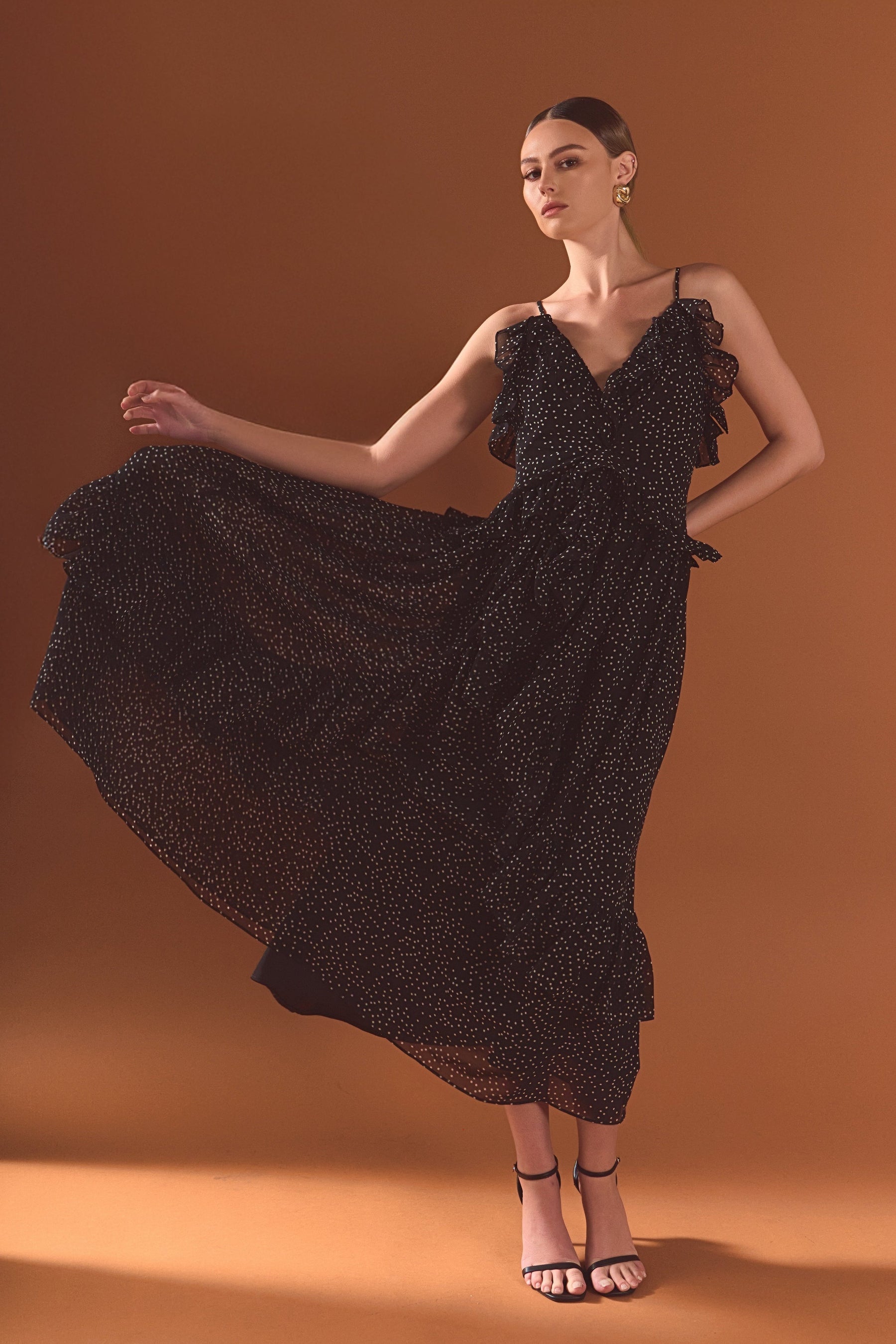 ENDLESS ROSE - Polka Dot Ruffle Dress - DRESSES available at Objectrare