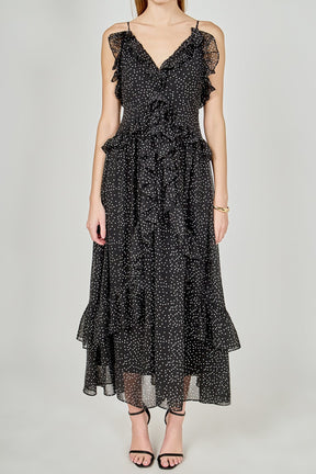 ENDLESS ROSE - Polka Dot Ruffle Dress - DRESSES available at Objectrare