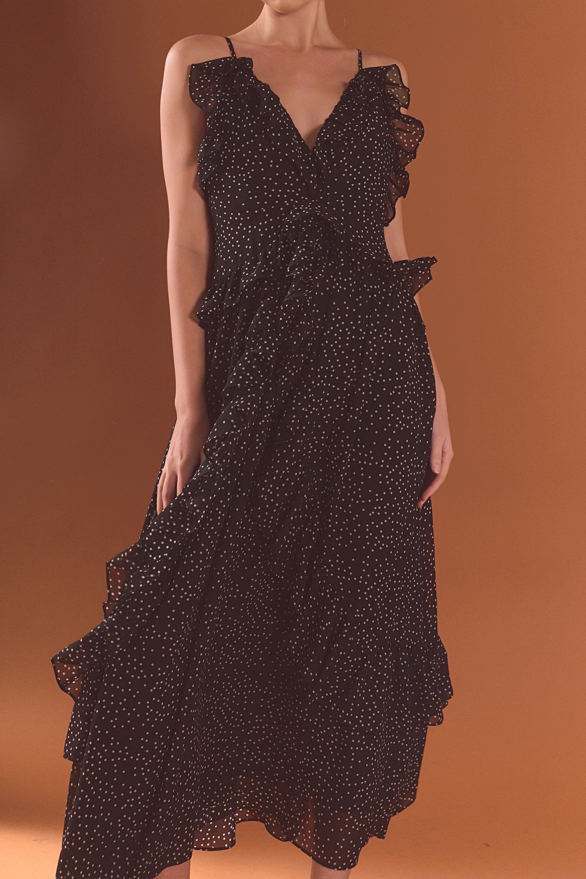 Polka Dot Ruffle Dress