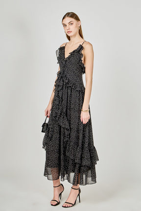 ENDLESS ROSE - Polka Dot Ruffle Dress - DRESSES available at Objectrare