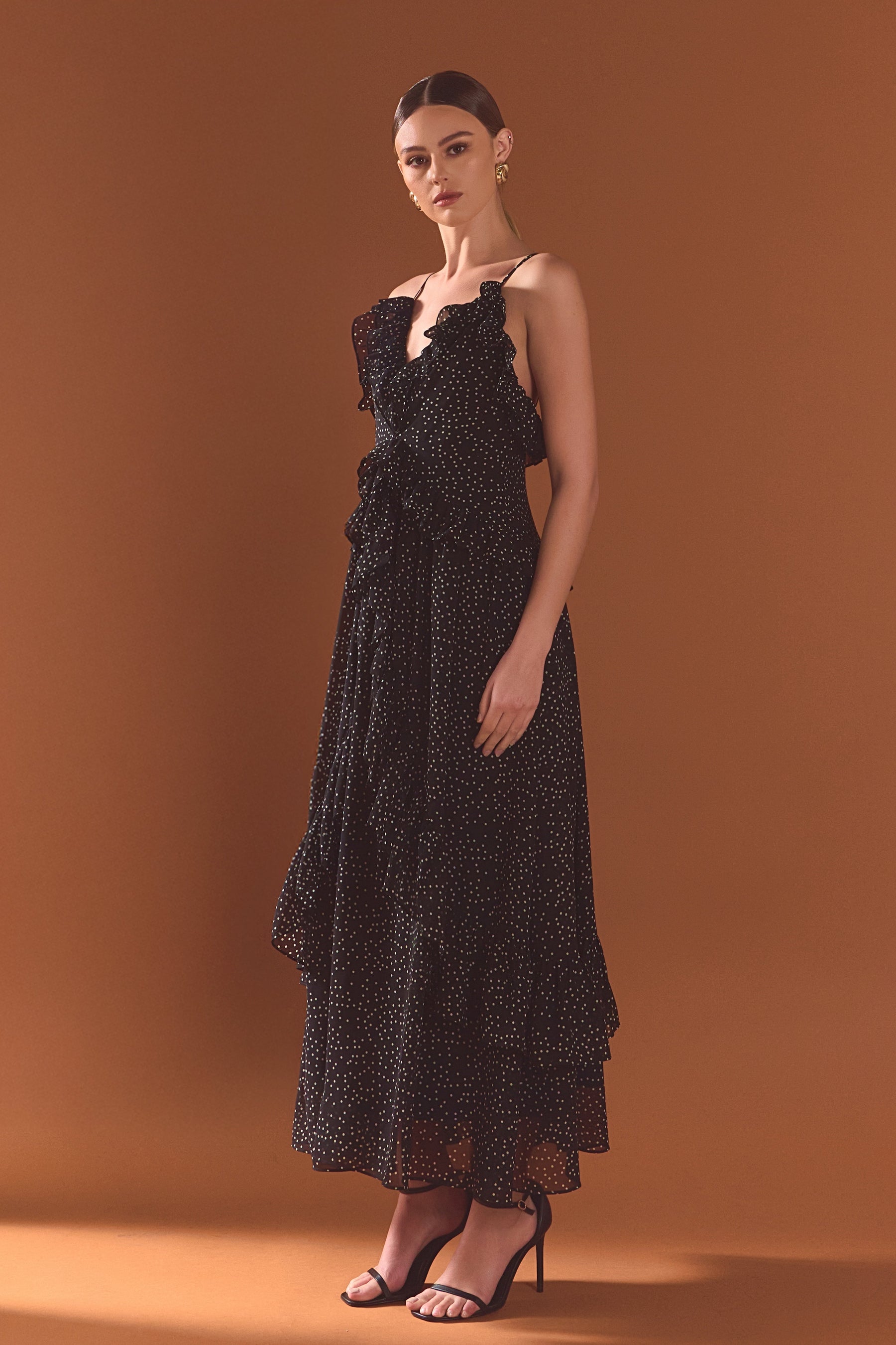 ENDLESS ROSE - Polka Dot Ruffle Dress - DRESSES available at Objectrare