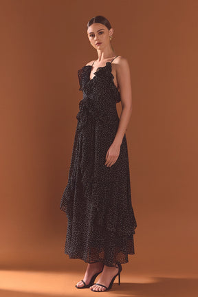 ENDLESS ROSE - Polka Dot Ruffle Dress - DRESSES available at Objectrare