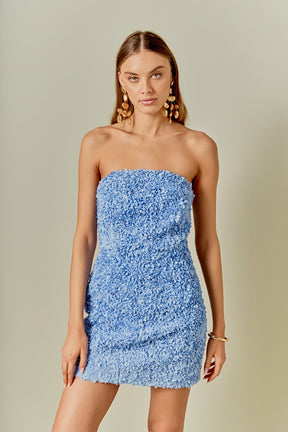 ENDLESS ROSE - Strapless 3D Floral Dress - DRESSES available at Objectrare