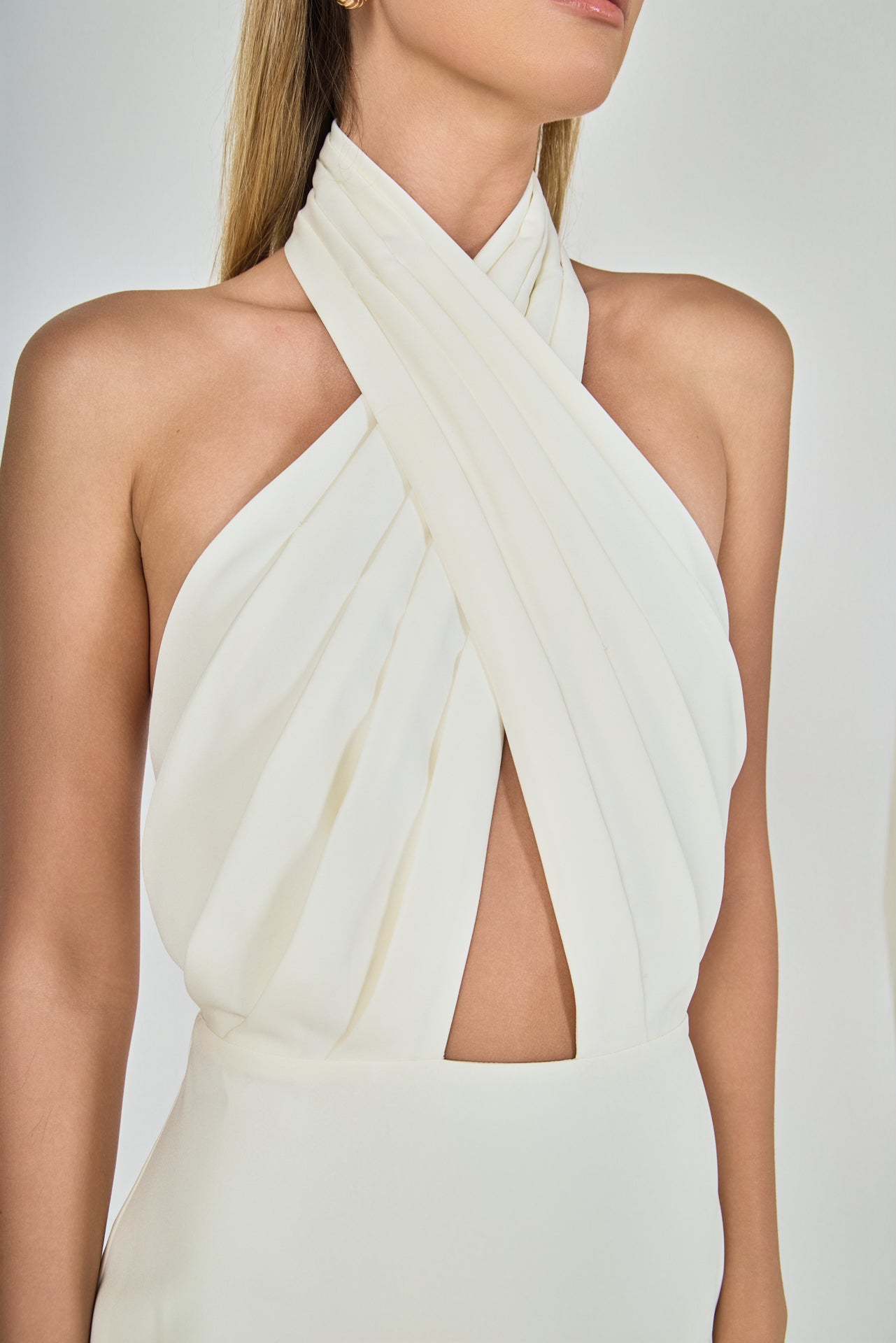 ENDLESS ROSE - Draped Halter Midi Dress - DRESSES available at Objectrare