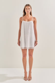 MARSY - Pearl Embellished Mini Dress - DRESSES available at Objectrare