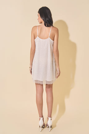 MARSY - Pearl Embellished Mini Dress - DRESSES available at Objectrare